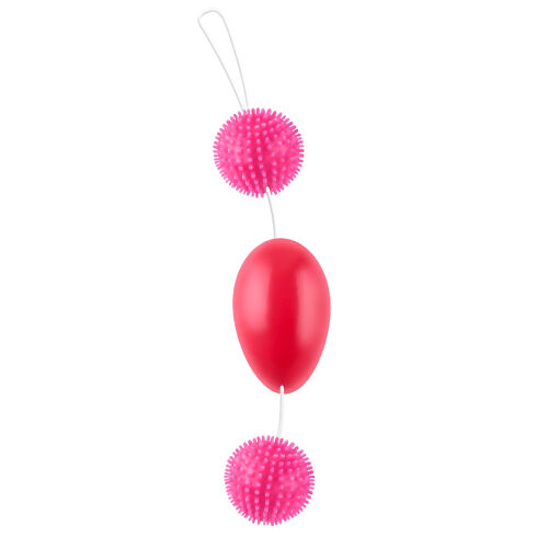 Стимулюючий ланцюжок потрійні кульки гейші з обтяжувачем - 72011727