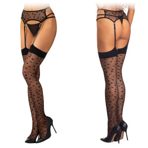 Obsessive Isinne панчохи з вбудованим поясом S/M/L - 71700838