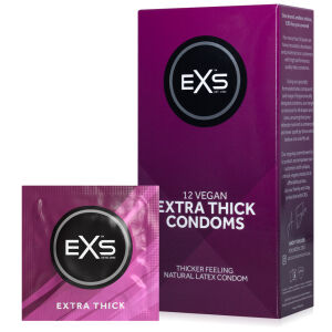 Міцні презервативи EXS EXTRA THICK 12 шт - 72288856