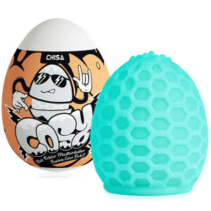 Синє гелеве яйце мастурбатор з лубрикантом для чоловіків - 78142419