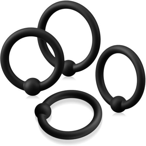 НАБОР ЭРЕКЦИОННЫХ КОЛЕЦ ДЛЯ ПЕНИСА И ЯИЧЕК COCK RING 4PCS - 72685963