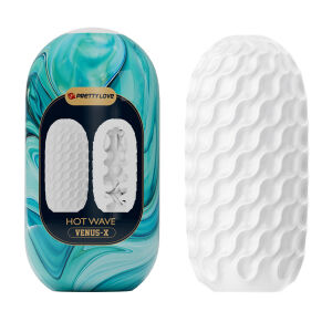 Еластичний мастурбатор для чоловіків з виступами 13 см - 70280321