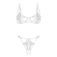 Obsessive Luise Sublim — розкішний білий комплект білизни - 75763944 - 3