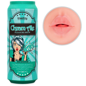 М'які реалістичні губи і глибоке горло в банці Cream Ale мастурбатор - 78692141