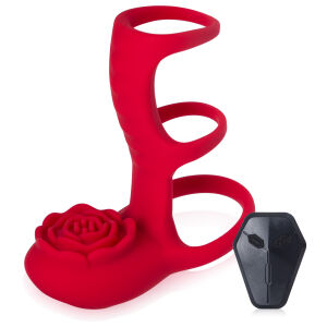 Вібруюча насадка на пеніс з виступом для клітора - 76849526