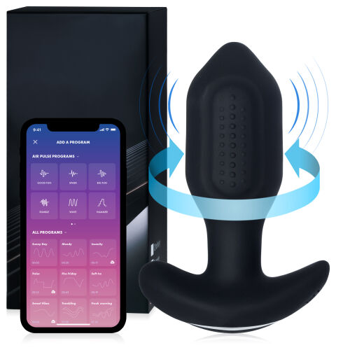 Ротаційний анальний вібратор анальна пробка 9 режимів + додаток - 77554044
