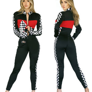 Звабливий еротичний комбінезон на блискавці Racer Girl - 76219697