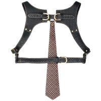 Rebellion шкіряна чуттєва упряж harness з краваткою і кільцем BDSM - 79373440 - 5