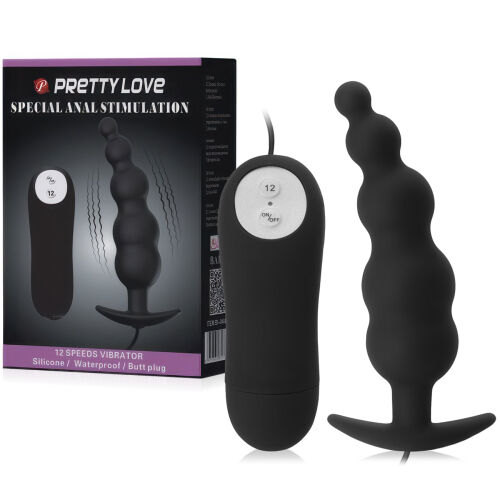 ШАРИКОВАЯ АНАЛЬНАЯ ПРОБКА С ВИБРАЦИЯМИ 12 ВАРИАНТОВ НАСЛАЖДЕНИЯ - 79417970