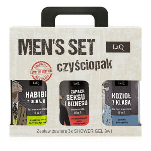 LAQ набір 3 гелі для душу для чоловіків 3x500 мл - 79698032