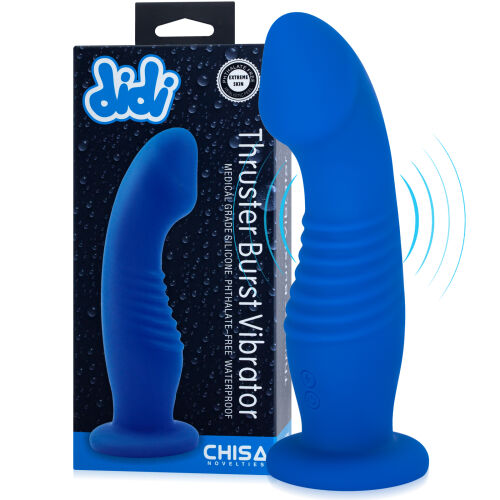 Реалістичний гнучкий ребристий вібратор 9 функцій 18 см - 74267554