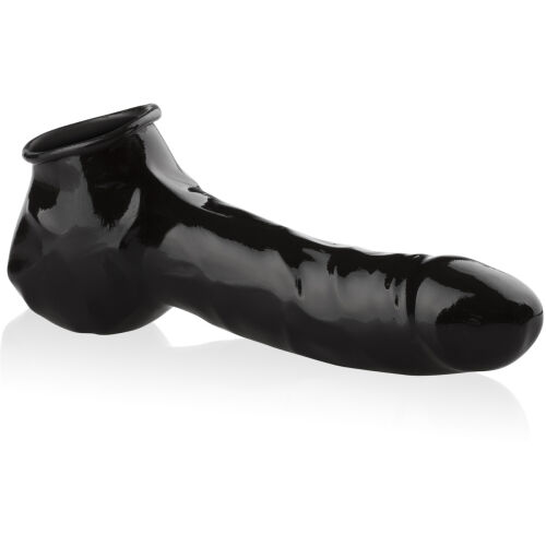 ЛАТЕКСНАЯ ЧЕРНАЯ НАКЛАДКА НА ПЕНИС И ЯЙЦА -  DSR 0529109