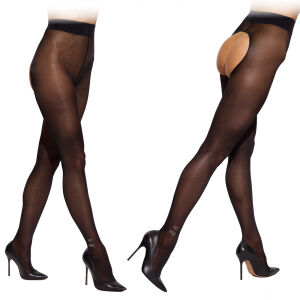 Obsessive Norless відкриті колготки з написом "HOT MESS" S/M - 71387816