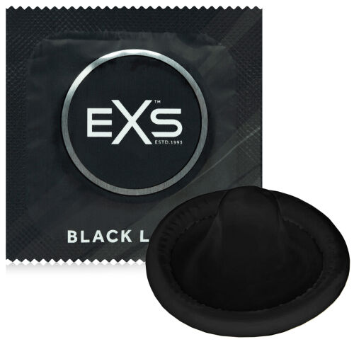 Презерватив з чорного латексу EXS BLACK LATEX - 70820901