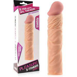 НАТКРАЛЬНАЯ НАКЛАДКА НА ПЕНИС ДЛИННОЮ В 5 cм ИНТЕНСИВНАЯ СТИМУЛЯЦИЯ – 74770595