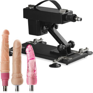 СЕКС-МАШИНА - 420 ОБРОТОВ/МИН - МОЩНЫЙ ПОСТУПАТЕЛЬНЫЙ ВИБРАТОР + НАБОР ИЗ ТРЕХ ФАЛЛОИМИТАТОРОВ - 70312023