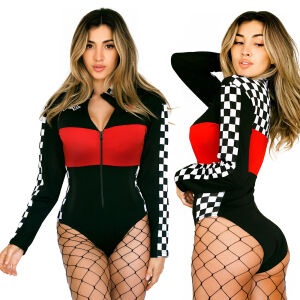 Чуттєве боді на блискавці Racer Girl еротична білизна - 76610698