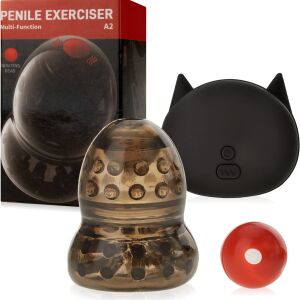 Желевий мастурбатор з дистанційним керуванням, стимулююча насадка на голівку, 10 функцій - 73479098