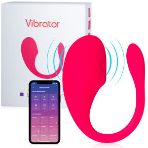 Рожеве вібруюче яйце, кероване додатком, 9 режимів - 75871882