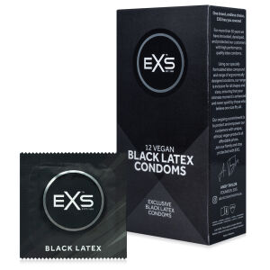 Презервативи з чорного латексу EXS BLACK LATEX, 12 шт. — 78496749